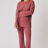Demi Knit Pant - Berry Knit