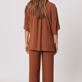 Tayla Shirt - Chocolate Crinkle