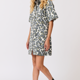 Hallie Dress - Khaki Leopard