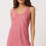 Delilah Tank - Dusty Rose Leopard