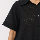 Tully Shirt - Black Broderie