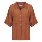 Tayla Shirt - Chocolate Crinkle