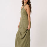 Sabrina Halter Dress - Palm